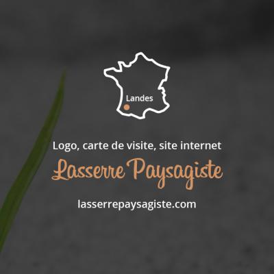 Logo, carte de visite, site internet pouyr Delphine Lasserre, Architecte paysagiste concepteur DPLG dans les Landes