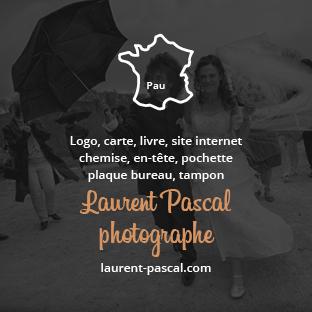 Logo, carte, livre, site internet chemise, papier à en-tête, pochette plaque bureau, tampon pour © Laurent PASCAL photographe