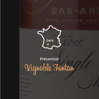 Présentoir pour les vignobles FONTAN