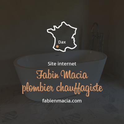 Site internet pour Fabien MACIA, plombier chauffagiste à dax